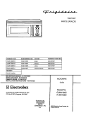 COVER Diagram and Parts List for GLMV168CB1  Frigidaire Microwave