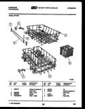 RACKS AND TRAYS Diagram and Parts List for MF18P2  Frigidaire Dishwasher