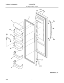 REFRIGERATOR DOOR Diagram and Parts List for PLHS269ZDBE  Frigidaire Refrigerator