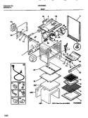 BODY Diagram and Parts List for WGF353BAWB  Frigidaire Range