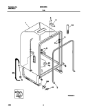 TUB Diagram and Parts List for MDB100RGW0  Frigidaire Dishwasher