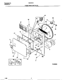 FRONT PANEL / LINT FILTER Diagram and Parts List for FDE7971EW0  Frigidaire Dryer