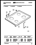 COOKTOP PARTS Diagram and Parts List for KF404GDH3  Frigidaire Range