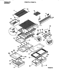 SHELVES, CONTROLS, DIVIDER, MULLION Diagram and Parts List for FPGC21TAL3  Frigidaire Refrigerator
