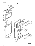 DOORS Diagram and Parts List for FRT18TPHW0  Frigidaire Refrigerator
