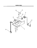 CONTROL PARTS Diagram and Parts List for FAH126J2T1  Frigidaire Air Conditioner
