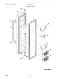 FREEZER DOOR Diagram and Parts List for FPHC2399KF0  Frigidaire Refrigerator