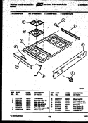 COOKTOP PARTS Diagram and Parts List for 72-3989-00-01  Tappan Range