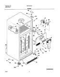 CABINET Diagram and Parts List for FRT21H7ASK1  Frigidaire Refrigerator
