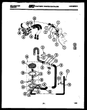 PUMP, WATER VALVE, WATER INLET Diagram and Parts List for AW700C1D  Kelvinator Washer