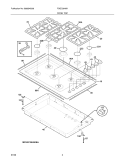 MAINTOP Diagram and Parts List for FGGC3645KBA  Frigidaire Cooktop