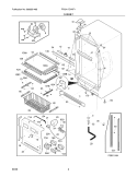 CABINET Diagram and Parts List for FPUH17D7KF1  Frigidaire Freezer