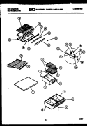 SHELVES AND SUPPORTS Diagram and Parts List for TSI180EN0W  Kelvinator Refrigerator