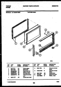 UPPER OVEN DOOR PARTS Diagram and Parts List for 72-3981-00-03  Tappan Range