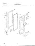 REFRIGERATOR DOOR Diagram and Parts List for FRS20ZRGWA  Frigidaire Refrigerator