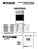 COVER Diagram and Parts List for MEF322WBSB  Frigidaire Range