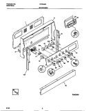 BACKGUARD Diagram and Parts List for TEF354BCWB  Tappan Range
