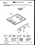 COOKTOP PARTS Diagram and Parts List for 30DPCDWGN-23-01  Tappan Range