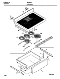 TOP / DRAWER Diagram and Parts List for MEF368CGS1  Frigidaire Wall Oven