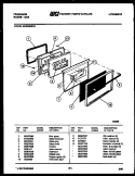 LOWER OVEN DOOR PARTS Diagram and Parts List for GPM638BDL9  Frigidaire Range