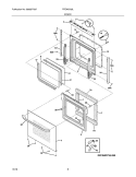 DOOR Diagram and Parts List for FFEW2725LBB  Frigidaire Wall Oven