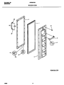 FREEZER DOOR Diagram and Parts List for MRS20HRAD4  Uni Refrigerator