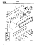 BACKGUARD Diagram and Parts List for TGF657BCD2  Tappan Range