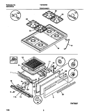 TOP / DRAWER Diagram and Parts List for TGF330WCWD  Tappan Range