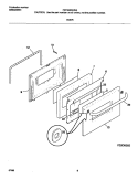 DOOR Diagram and Parts List for FEF322WHSA  Frigidaire Range