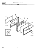 DOOR Diagram and Parts List for F64S352BDA  Frigidaire Range