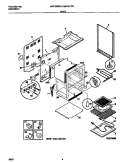 BODY Diagram and Parts List for MEF301PBWK  Frigidaire Range