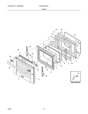 DOOR Diagram and Parts List for EW30DS65GS1  Electrolux Range
