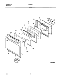DOOR Diagram and Parts List for FGF355AUA  Frigidaire Range