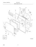 FRONT PANEL/LINT FILTER Diagram and Parts List for GLGR104FSS1  Frigidaire Dryer