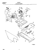 MOTOR / BLOWER / BELT Diagram and Parts List for MLSE62RFD1  Frigidaire Washer Dryer Combo