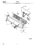 CONTROL PANEL Diagram and Parts List for LWX333PBW0  Frigidaire Washer