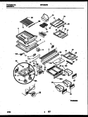 SHELVES AND SUPPORTS Diagram and Parts List for GRT22QRBW1  Gibson Refrigerator