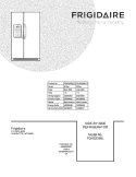 COVER Diagram and Parts List for FGHS2368LE3  Frigidaire Refrigerator