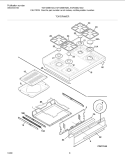 TOP / DRAWER Diagram and Parts List for TGF336BHWD  Tappan Range