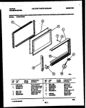 UPPER OVEN DOOR PARTS Diagram and Parts List for 73-3951-00-03  Tappan Range