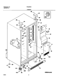 CABINET Diagram and Parts List for FRS26R2AW5  Frigidaire Refrigerator
