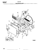 FRONT PANEL / LINT FILTER Diagram and Parts List for MDG216REW0  Frigidaire Dryer