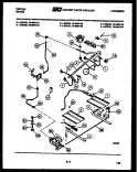 BURNER, MANIFOLD AND GAS CONTROL Diagram and Parts List for 76-4967-00-04  Tappan Microwave Oven Combo