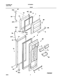 DOOR Diagram and Parts List for FRT22QRGD1  Frigidaire Refrigerator
