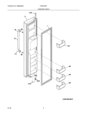 FREEZER DOOR Diagram and Parts List for EI26SS55GB3  Electrolux Refrigerator