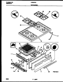 COOKTOP AND BROILER DRAWER PARTS Diagram and Parts List for CP303VC3D1  Frigidaire Range