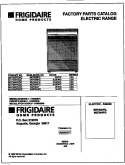 COVER Diagram and Parts List for MEF303PGWC  Frigidaire Range