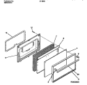 DOOR Diagram and Parts List for 31-2649-00-06  Tappan Range