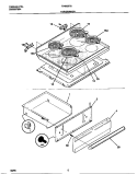 TOP / DRAWER Diagram and Parts List for F04B357BDF  Frigidaire Range