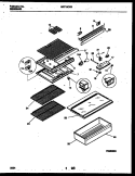 SHELVES AND SUPPORTS Diagram and Parts List for MRT15CNBD1  Frigidaire Refrigerator